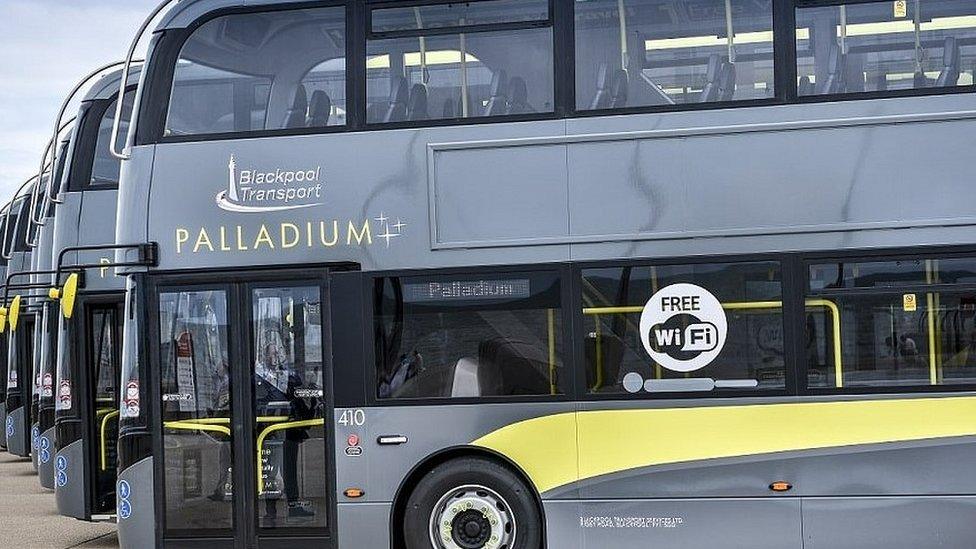 Blackpool Transport's double decker buses