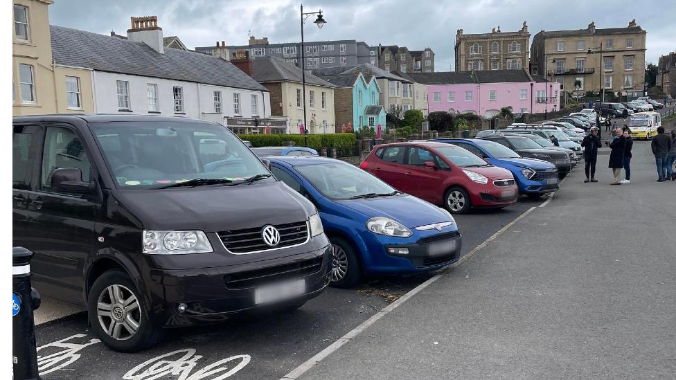 Cars parked in Clevedon