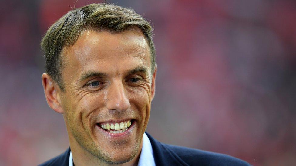 Phil Neville smiling