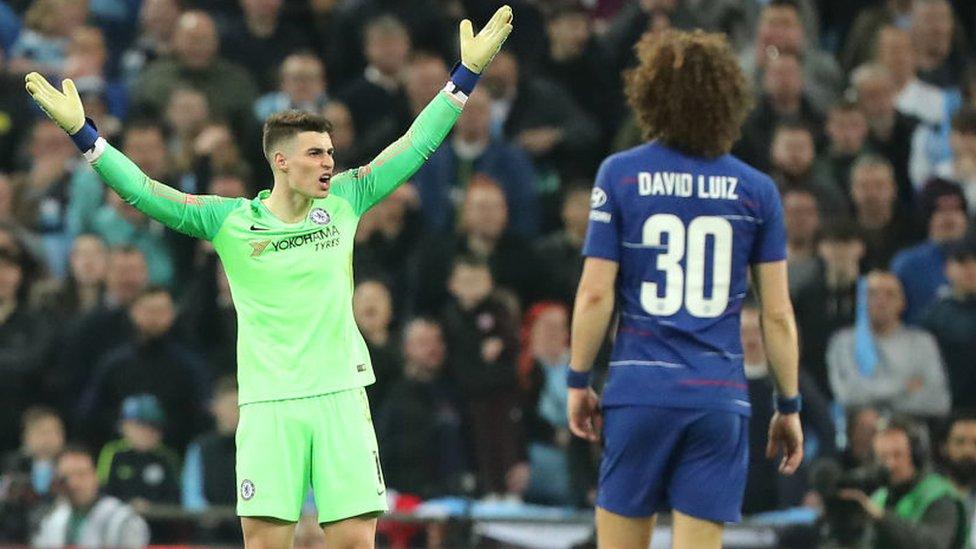 Kepa Arrizabalaga and David Luiz.