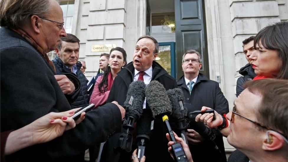 Nigel Dodds speaks to media