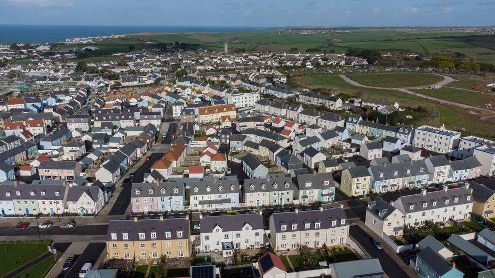 Aerial view of the Nansledan development in Newquay, championed by the King when he was Prince Of Wales.