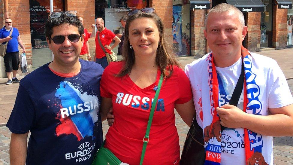 Russian fans in Toulouse