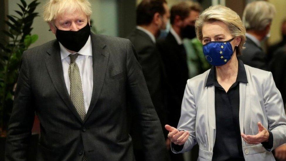 Boris Johnson and Ursula von der Leyen