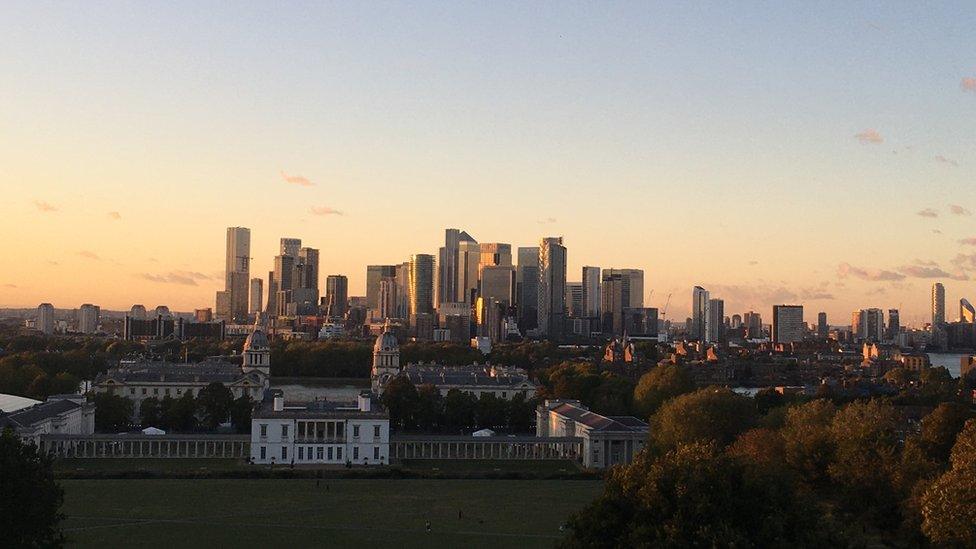 City of London as seen from Greenwich Park