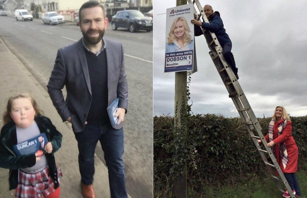 Conor Duncan with his god-daughter Charly-Anne and Jo-Anne Dobson with her husband