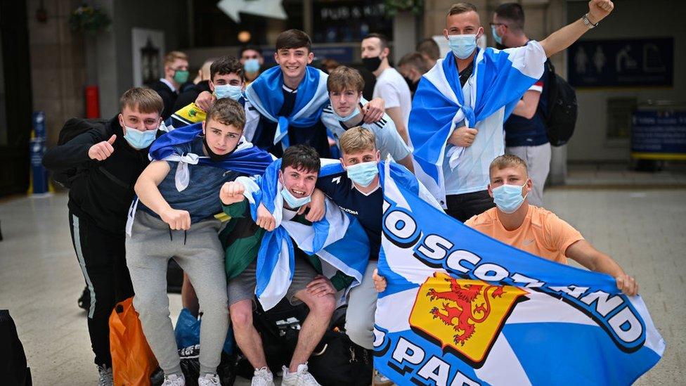 Scotland fans in Glasgow