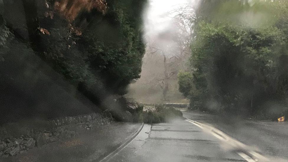 A tree has come down on the A5 near Bethesda, Gwynedd