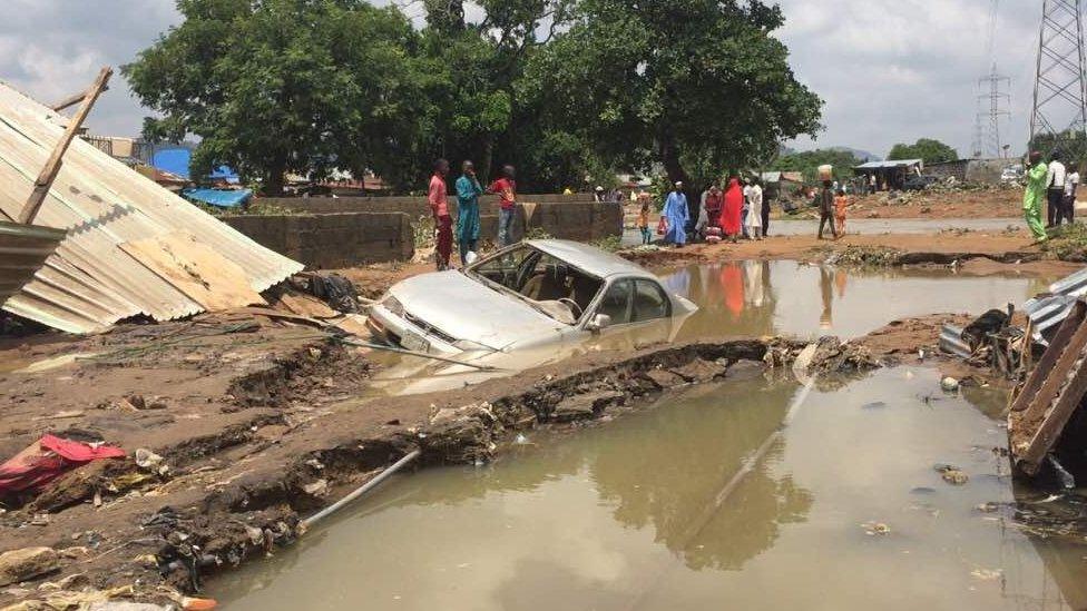 Car in flood