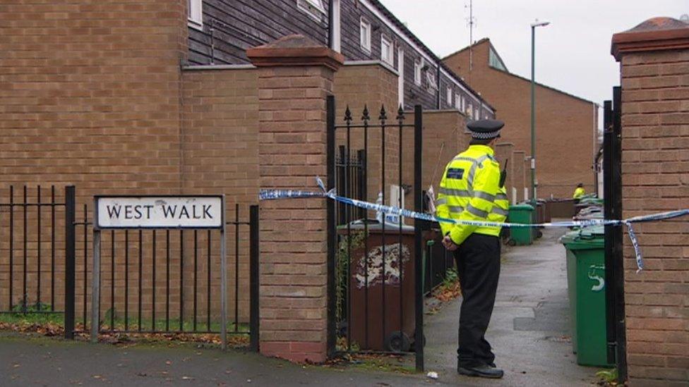 Police cordon in West Walk, Sneinton