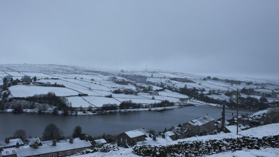 Snowy view in Denholme