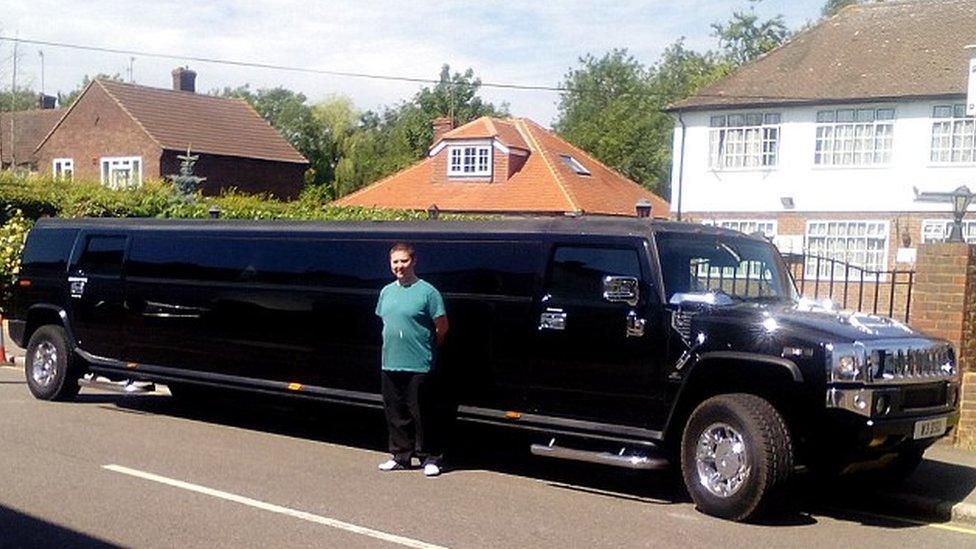 Limo photo taken by pub landlord