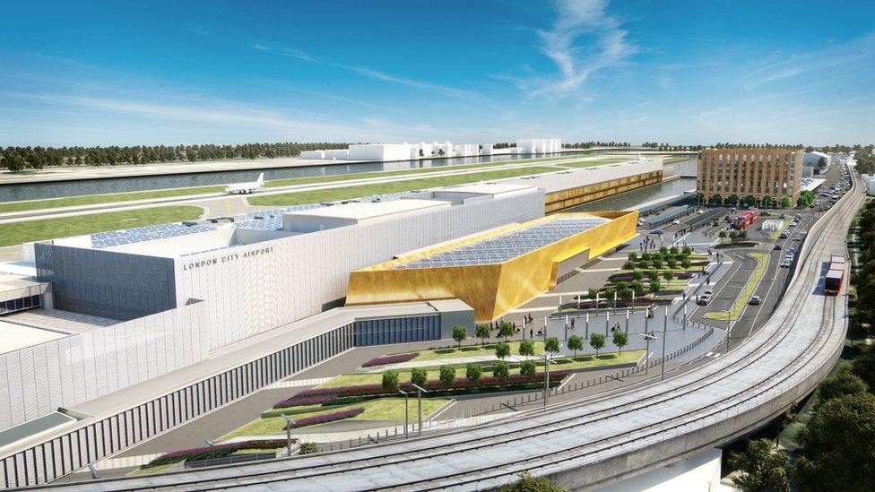 CGI of the expanded airport c.2025