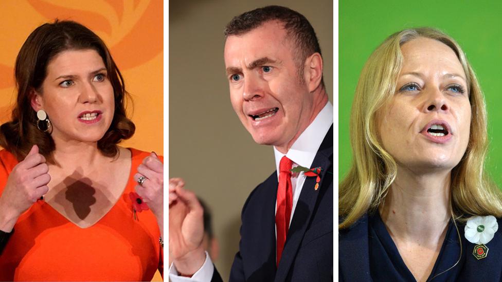 Jo Swinson, Adam Price a Sian Berry