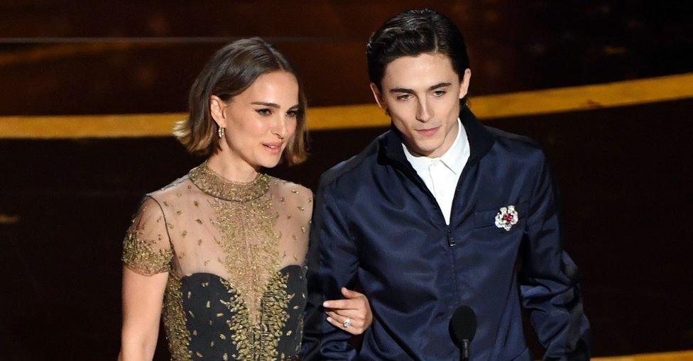 Natalie Portman and Timothee Chalamet