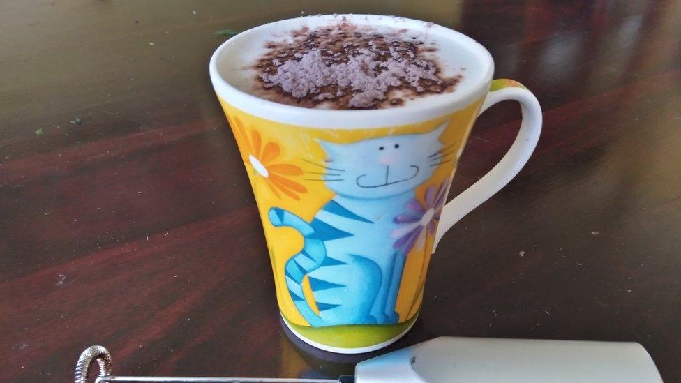 Homemade cappuccino.