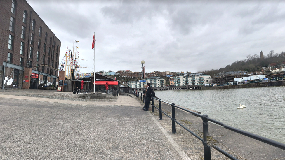 Bristol Harbour near the SS Great Britain