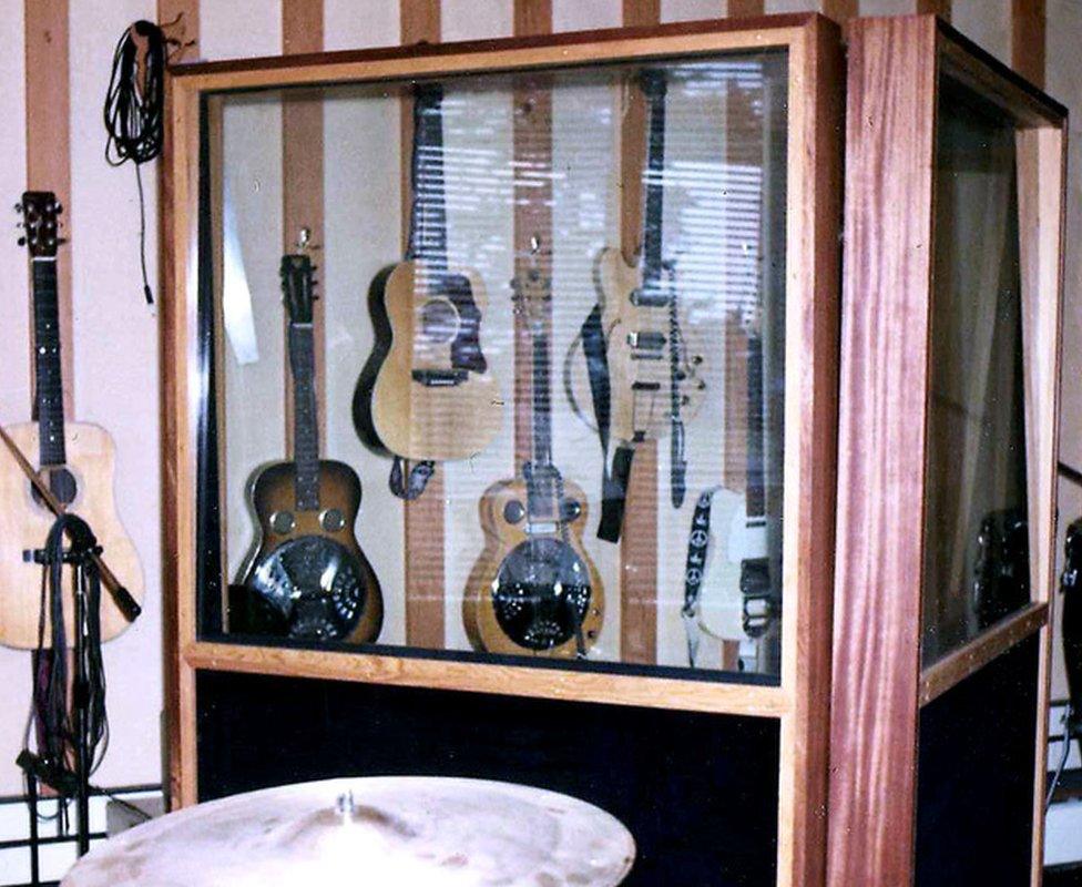 John's guitars in Tittenhurst Park