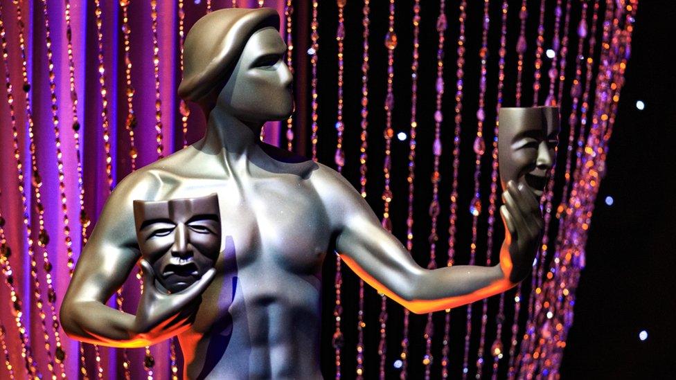 The 'Actor' statue on display during The 22nd Annual Screen Actors Guild Awards on January 30, 2016 in Los Angeles