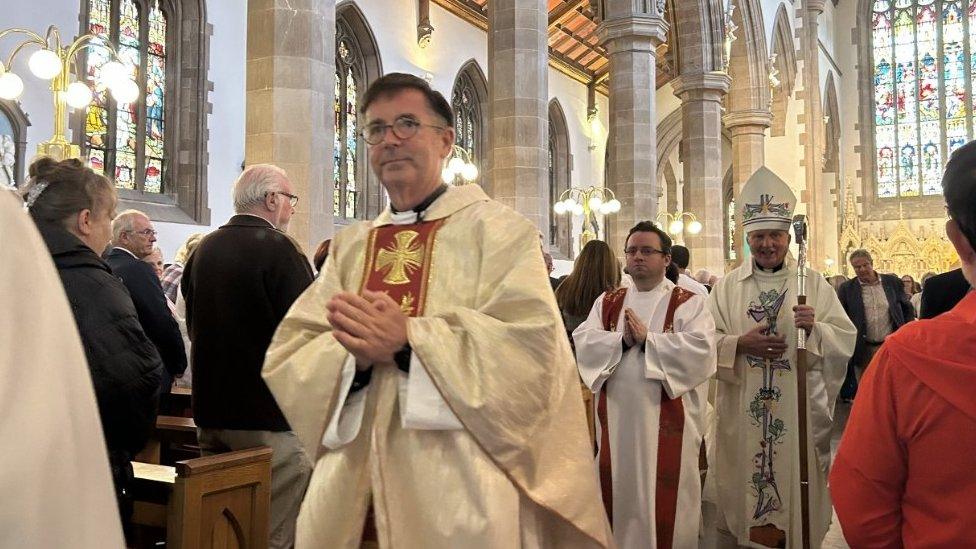 Fr Shaun Doherty as his ordination yesterday.