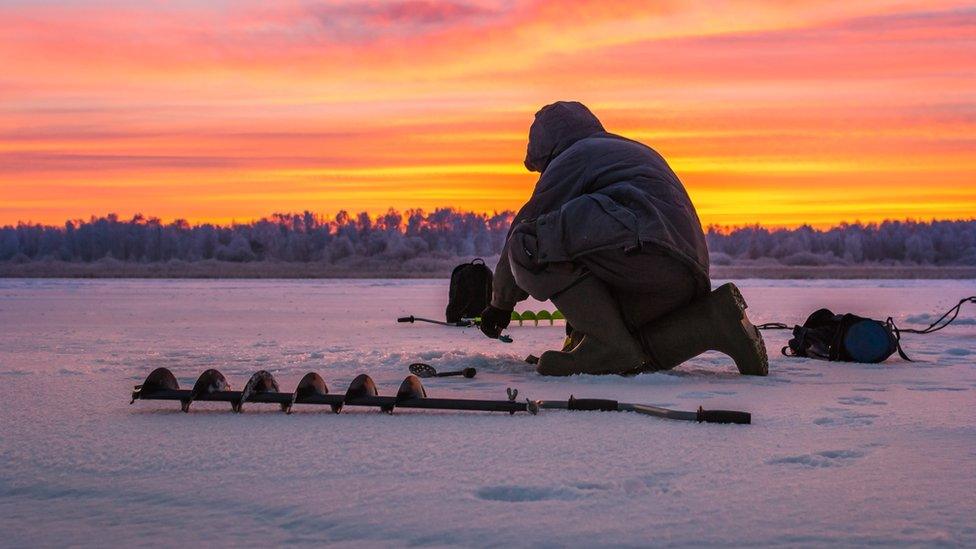 ice fishing