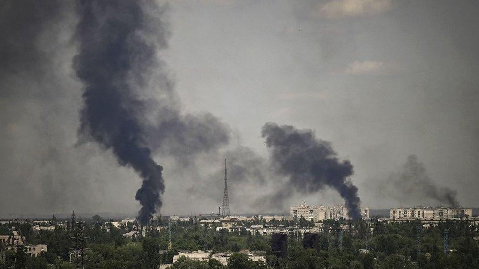 Smoke over Severodonetsk, 30 May