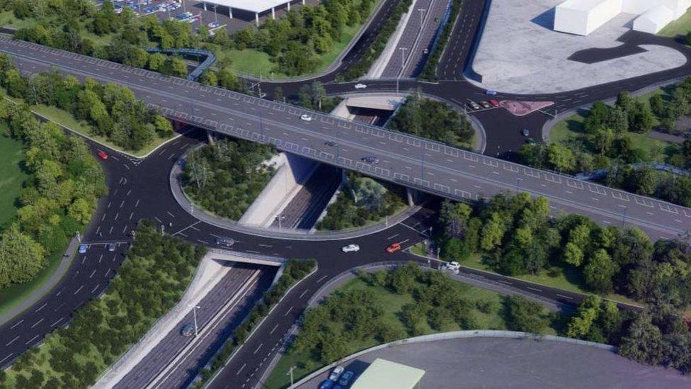 Artist's impression of the triple-decker roundabout