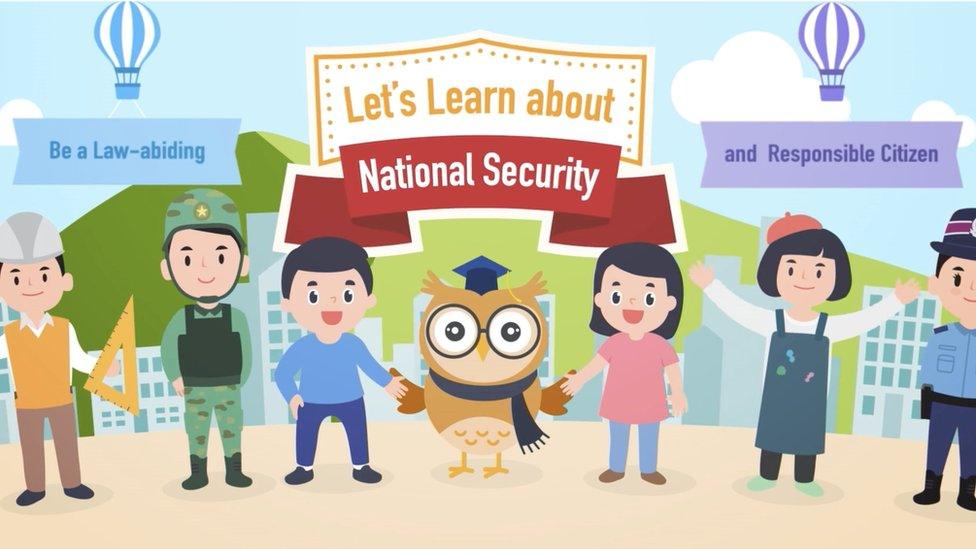 An image taken from Hong Kong education on the National Security Law