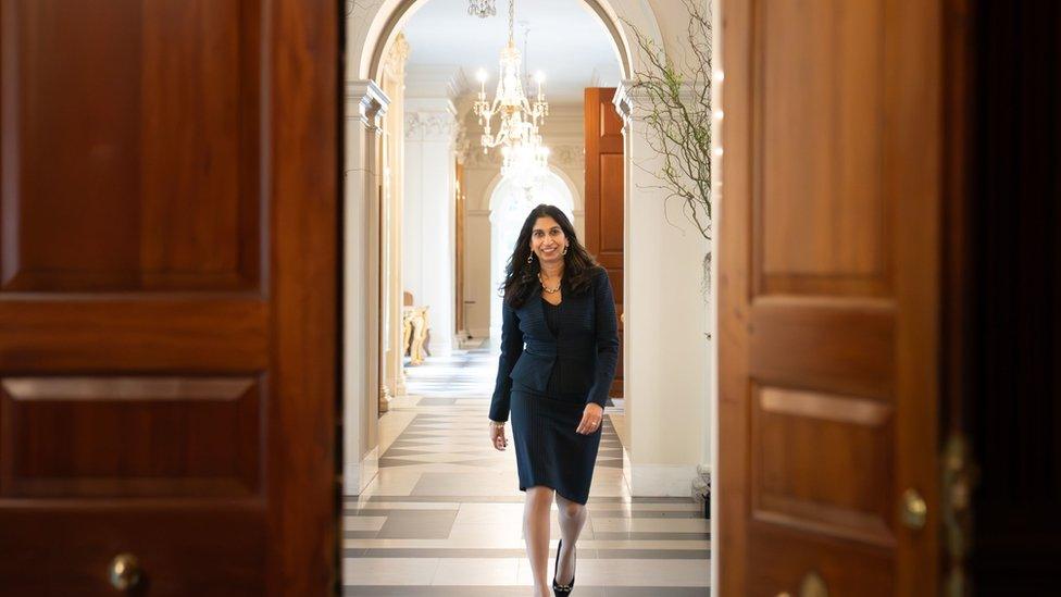 Suella Braverman at the British Ambassadors residence in Washington DC