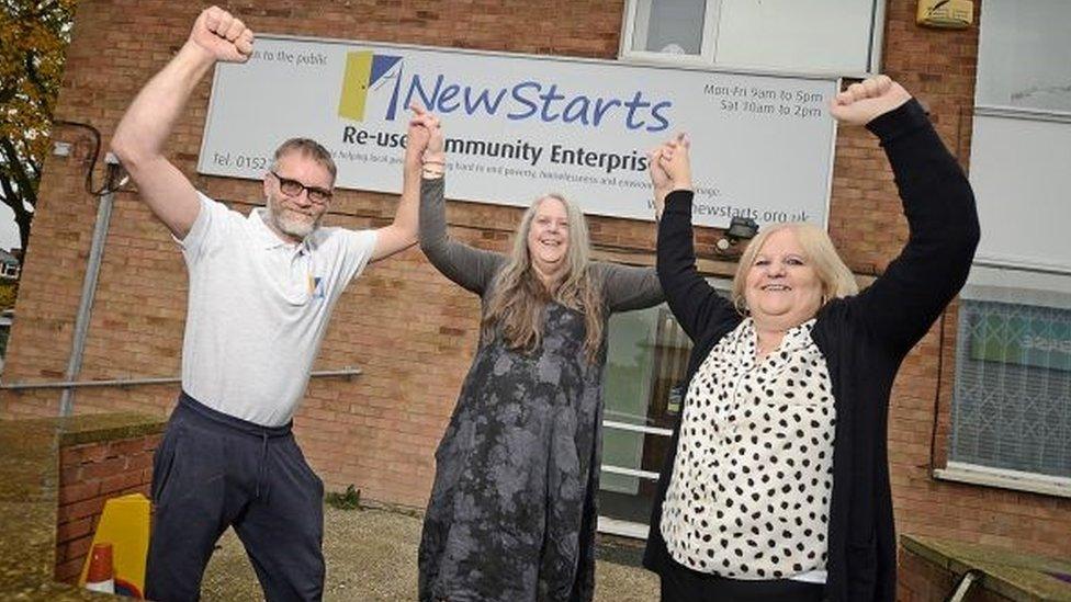 From left, Andy Godwin co-founder and warehouse manager; CEO Marion Kenyon and Margaret Richards, co-founder and operations manager