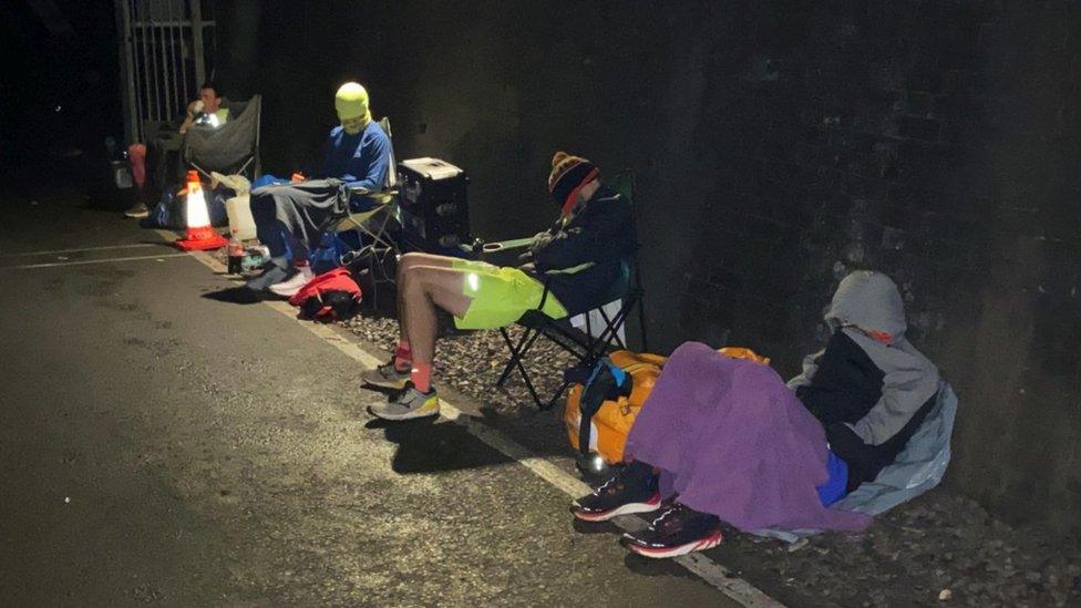 Runners resting during the ultramarathon