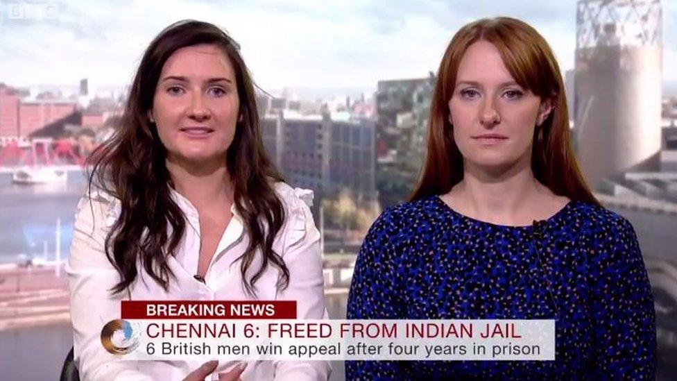 Yvonne MacHugh (L) on the BBC's Victoria Derbyshire programme