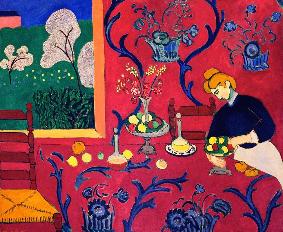 Red Room (Harmony in Red) by Henri Matisse is at the State Hermitage Museum in St Petersburg