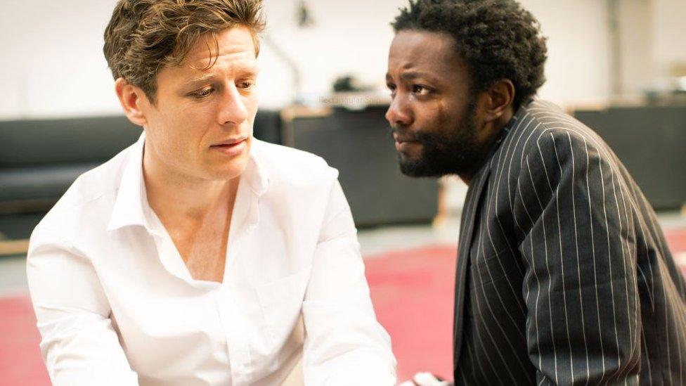 James Norton and Zach Wyatt in rehearsal