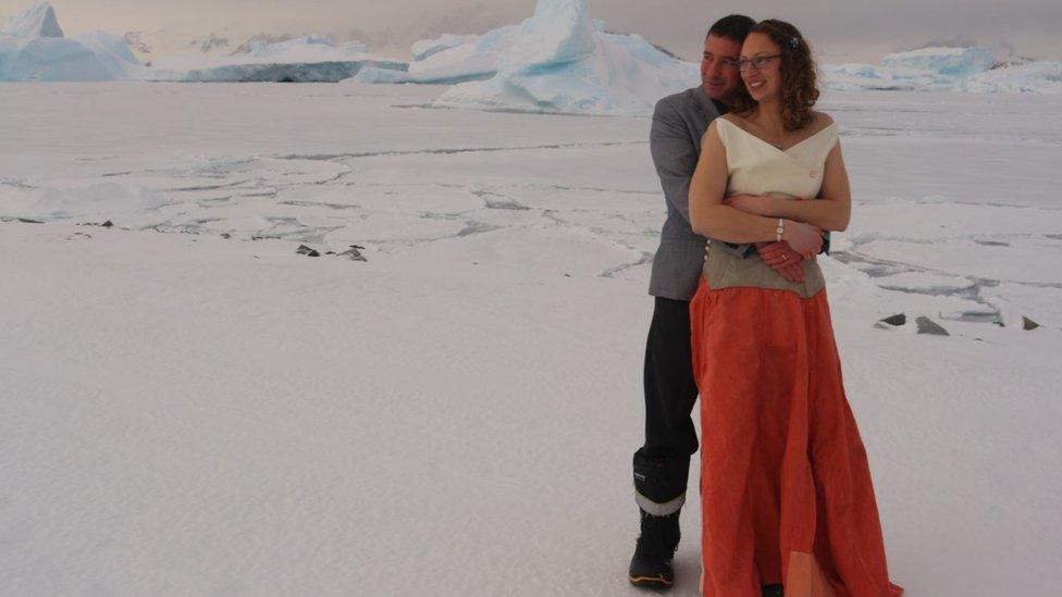 The newly-weds on the ice