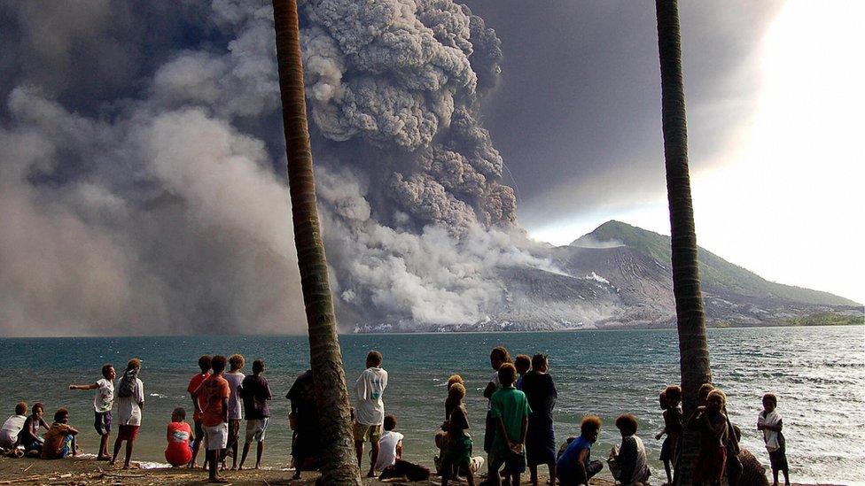 Eruption of Tavurvur volcano