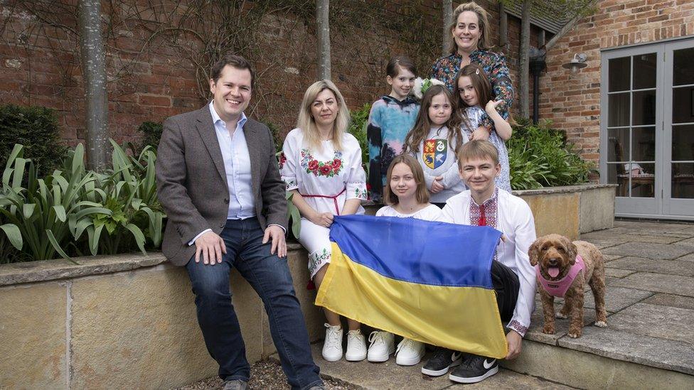 Robert Jenrick and his family with Maria, Christina and Boden