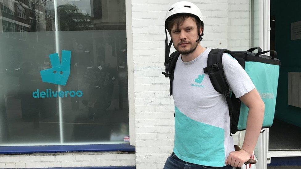 Deliveroo rider Erik