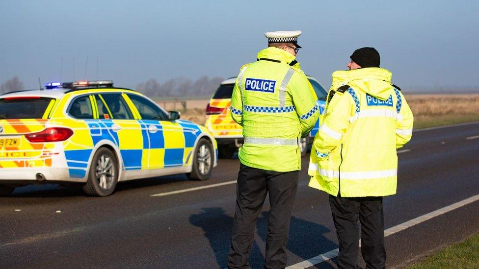 A16 crash scene