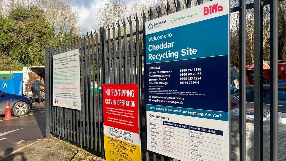 Picture of recycling centre sign