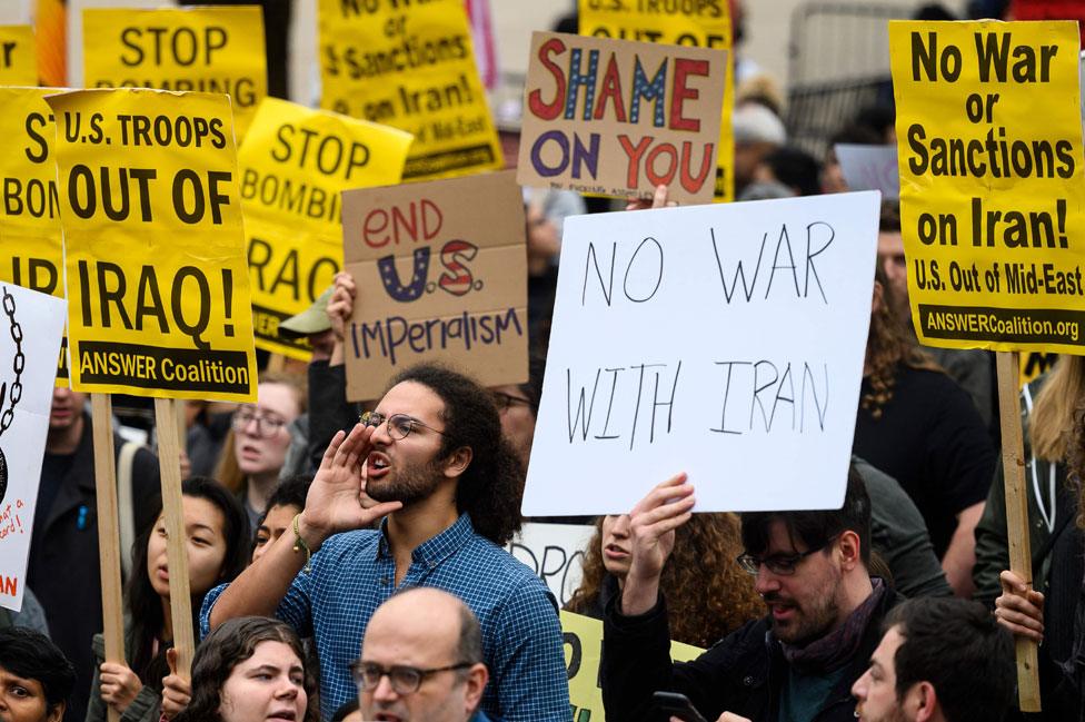 Protests were held in Washington about the drone strike