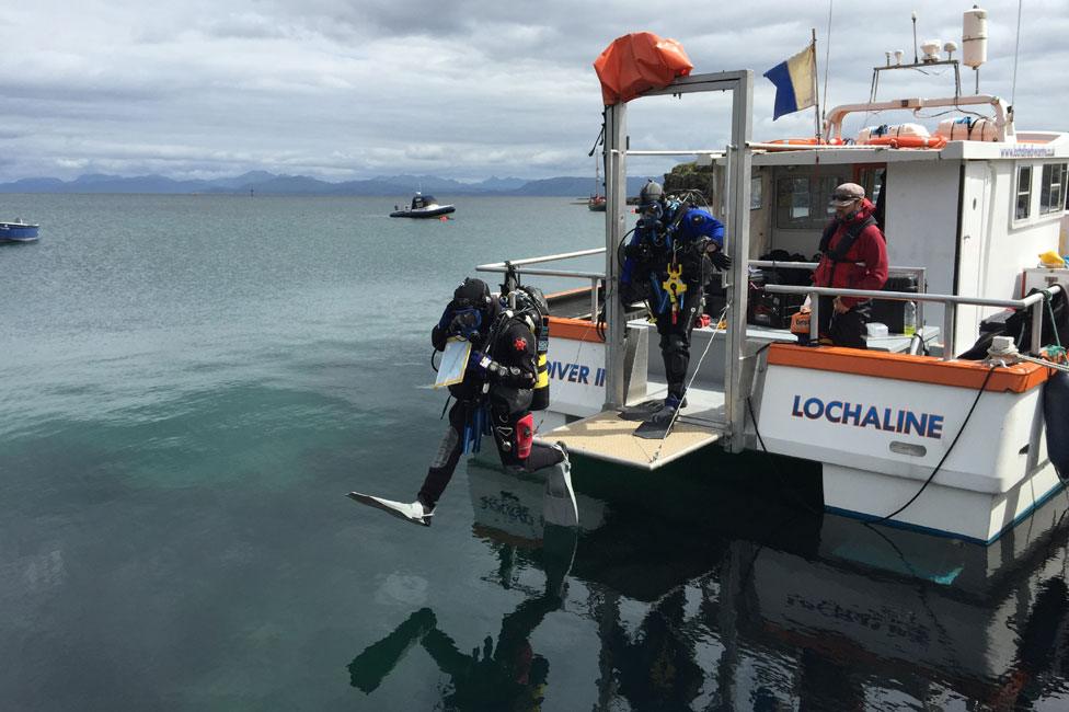 Diving off Eigg