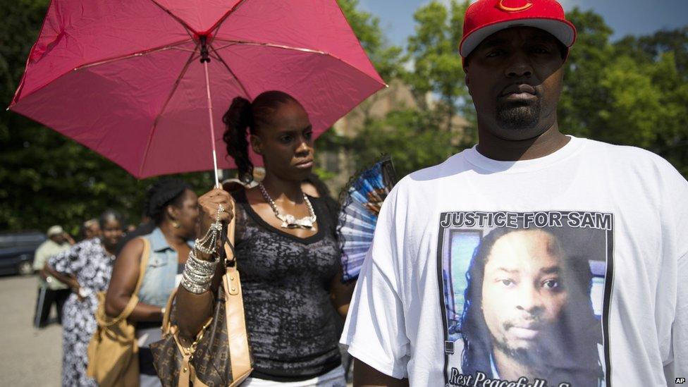Mourners at DuBose funeral