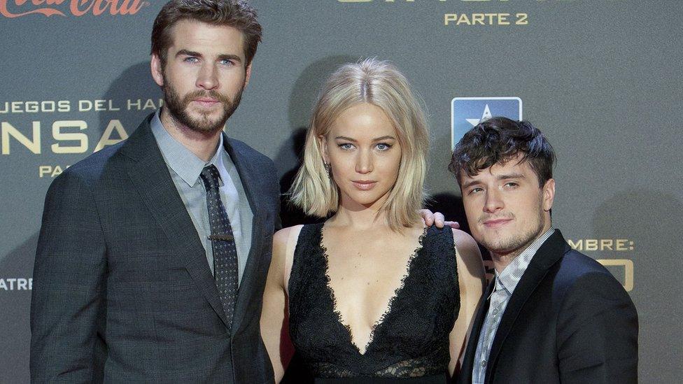 Liam Hemsworth, Jennifer Lawrence and Josh Hutcherson