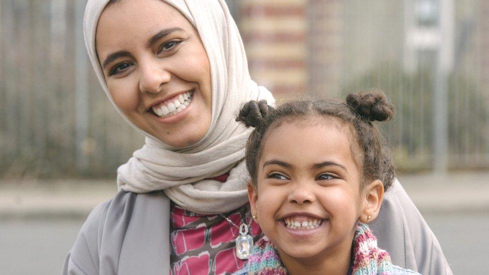 Haifa Shamsan and her daughter Mays