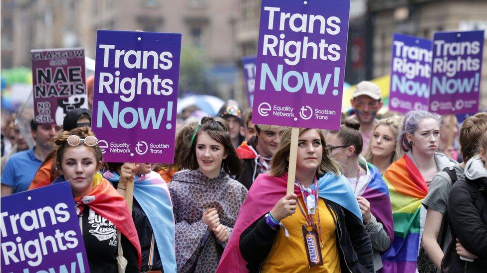 Trans rights protesters