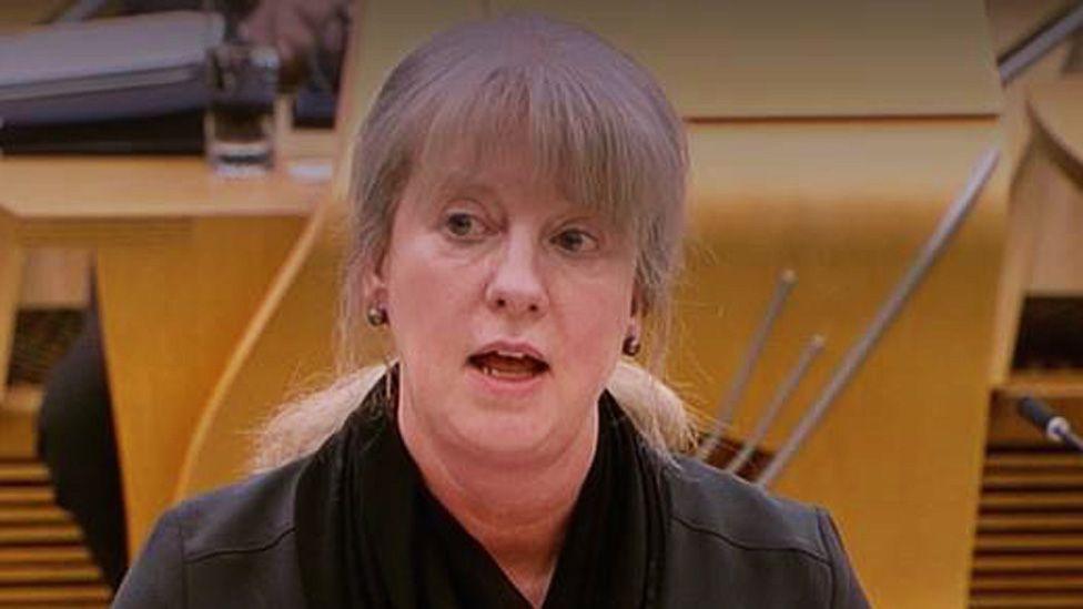 Shona Robison speaking in the parliament