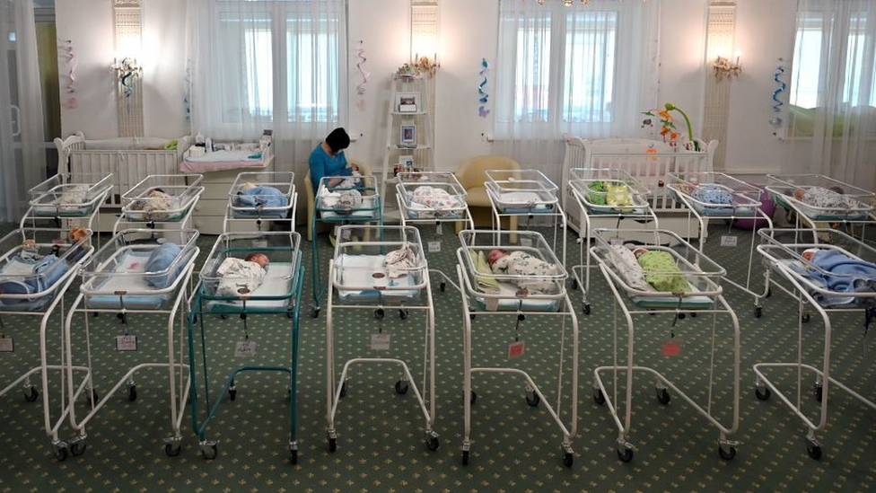 Rows of cots in the Venice hotel, owned by Biotexcom