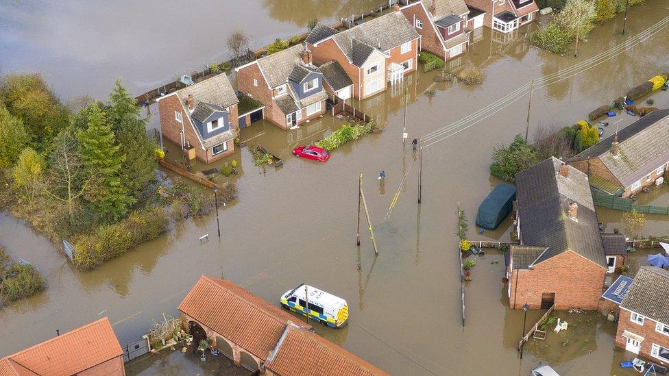 Flooded view of Fishlake from above