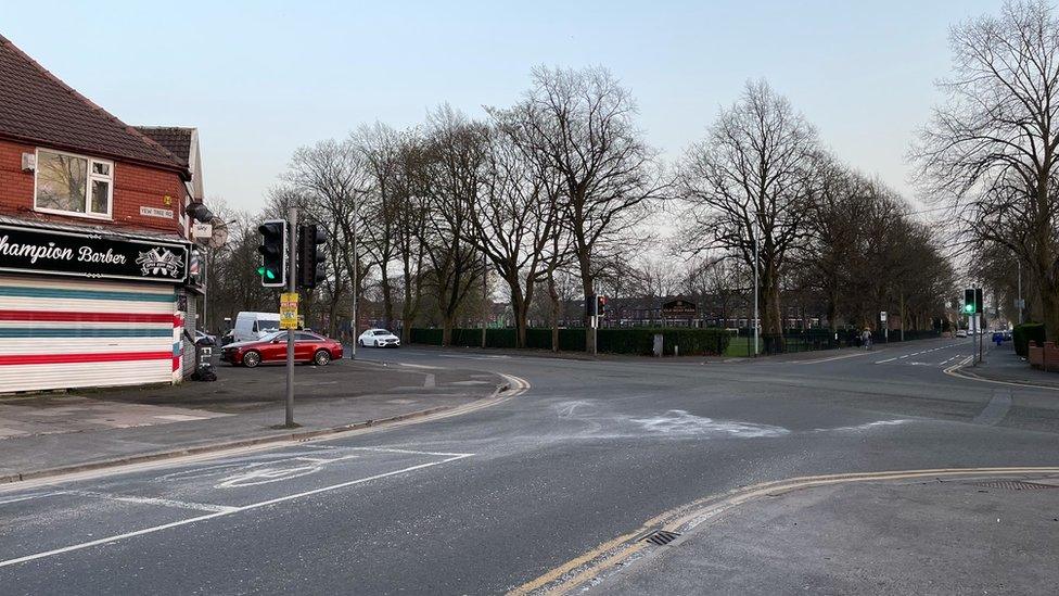 Mauldeth Road West and Yew Tree Road junction in Fallowfield